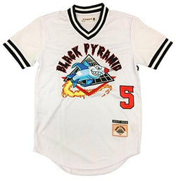 Black Pyramid Rocket Ship Jersey 2Xl White